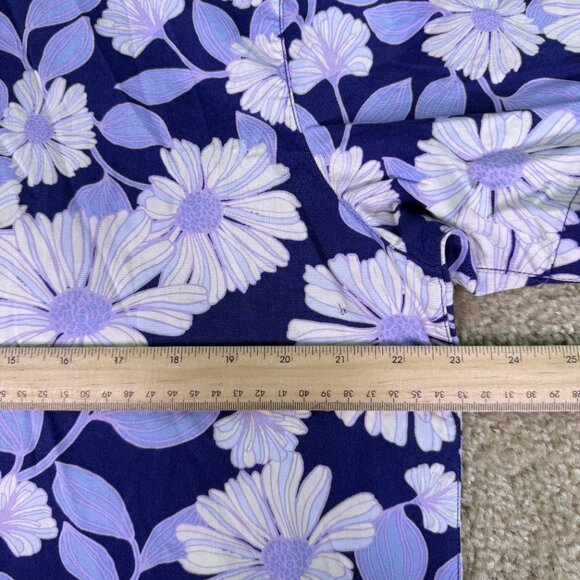 Gap Shirt Men's Large Blue White Floral Hawaiian Camp Collar Button Up NWT E841 - Picture 7 of 9